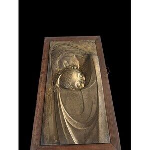 Mother and Child - Tenderness - Metal Engraved Picture M. Registrado M.F.